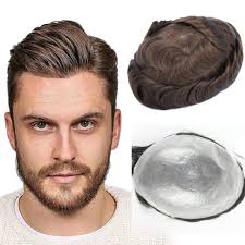 Amazon Com Uniwigs Eros Ultra Thin Skin V Looped Hair System For Men Toupee For Hair Loss 4 Medium Brown Beauty
