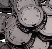 Anti-Spill, Recyclable Black Dome Lids, 100 Pk. Coffee Cup Lid for Portable  Drinks. 3.45" Diameter, Fits 10, 12, 16, 20oz Disposable Paper Cups. Domed  ...