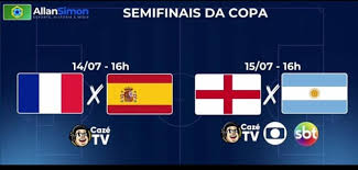 Transmiss&otilde;es das semifinais da Copa do Mundo : r/futebol