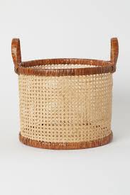 Rotan Mand Lichtbeige Home H M Nl Rattan Basket Basket Lighting Basket