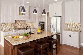 Warm White Kitchen Love How The Cabinets Pull All The Design Elements Together Made By Lakeside Cabi Kitchen Cabinetry Design Custom Kitchens Custom Kitchen