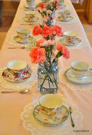 Turtlecraftygirl Vintage High Tea Baby Shower Tea Party Table High Tea Baby Shower Vintage High Tea