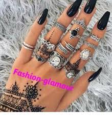 Get the best deal for black nail tips from the largest online selection at ebay.com. Silver Rings Black Nails And Cute Tattoo Miladies Net