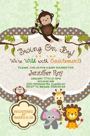 Blank Baby Shower Invitations Jungle Monkey Baby Shower Baby Shower Invitations Jungle Baby Shower Invites