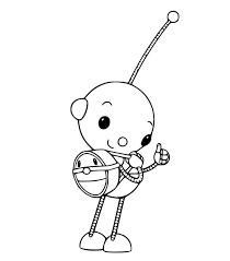 Rolie polie olie with backpack colouring page. Coloring Pages For Kids