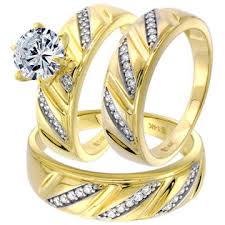 With contemporary exquisiteness and modern twists, these designs are. Sabrina Silver 14k Yellow Gold Cz Trio Engagement Wedding Ring Set 3 Piece Round Brilliant Cut 7mm L 5 10 M 8 14