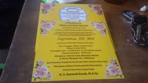 Lantas, bagaimana contoh undangan pernikahan yang benar? Ini Undangan Mengantar Nikah Supriansa Tribun Timur