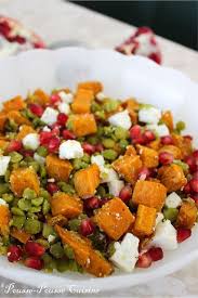 Salade Pois Casses Feta Patate Douce Et Grenade