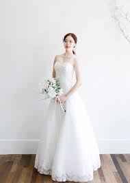 Cailey Korean Wedding Dress With A Strapless Sweetheart Neckline And A Line Silhouette