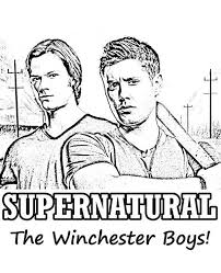 The coloring images below including the supernatural tv series character images. Supernatural Tv Show Coloring Pages Tgkr Co Coloring Home
