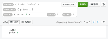 Query To Find The Min And Max Value Of A Specific Column In Mongodb Compass Stack Overflow