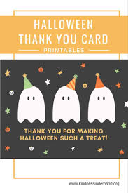 Free Halloween Thank You Card Printables Happy Life Homeschoolers Free Halloween Thank You Cards From Kids Halloween Fun