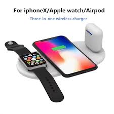 Wireless Charger 3 In 1 For Iphone 8 Plus X For Airpods Universal Phone Chargers Wireless Charger Iphone Wireless Iphone 8 Plus