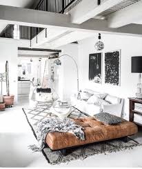 Black And White Leather Couches Tan Leather Sofa Black And White Artwork Minimalism Interior Interior House Interior