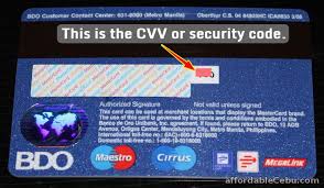 This helps in minimising the risk of theft and fraud. Where To Find The Security Code Or Cvv Of Bdo Atm Card Banking 30308