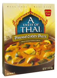 Peanuts, a unique ingredient in this recipe, are found in only one other thai curry, masamam beef is the most famous type of panang curry but chicken, pork, fish or even liver can also be delicious (though with adjustments to the curry paste). Amazon Com A Taste Of Thai Panang Curry Paste 1 75 Oz Box 6 Piece Grocery Gourmet Food