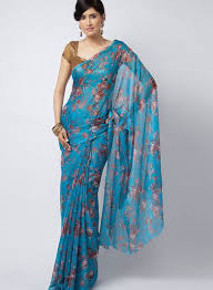 Garden Vareli Blue Sarees 1261 62932 1 Pdp Slider M Jpg 391 533 Blue Saree Cotton Saree Saree