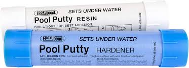 I am trying to follow the guidelines from this course Amazon Com Epoxybond Pool Putty 2 Part Set Swimming Pool Spa Repair Easy Diy Fix Cracks Leaks Underwater Or Above Concrete Fiberglass Variety Of Other Surfaces