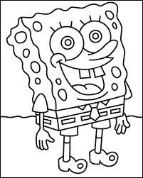 Draw Spongebob Squarepants Tutorial And Spongebob Coloring Page