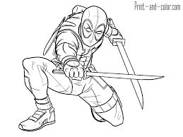 Deadpool Cartoon Coloring Pages Coloring Pages Deadpool Drawing