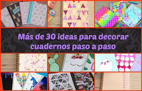 Cuaderno espiral diario de tapa dura, cuaderno anotado en alambre cuaderno grueso rayado blanco: Mas De 30 Ideas Para Decorar Cuadernos Paso A Paso Recomendaciones Para Que Decores Tus Cuadernos Y No Te Falte La Creatividad Manualidades