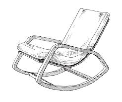 How to draw a chair in 3d. Rocking Chair Isolated On White Background Sketch A Comfortable Chair Stock Illustration Illustration Of Rocking Freehand 108979503