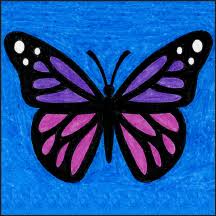 Nu1mfzjaqp9bxm Create a margin for each wing, drawing curves between the veins. https artprojectsforkids org how to draw a butterfly