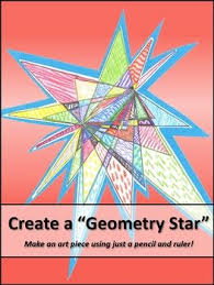 Create A Geometry Star Math Art Art Lessons Elementary Teaching Geometry