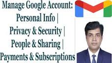 Google Account: Personal Info | Privacy & Security | People ...