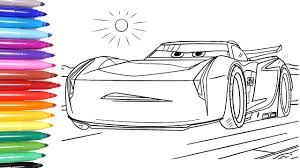 You can download free disney cars movie coloring page in disney cars coloring pages. Disney Cars 3 Disney Cars Coloring Pages Learn Colors For Kids 2 Jackson Storm Youtube