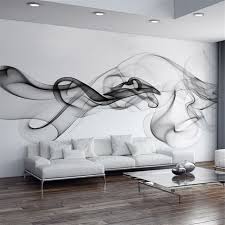 Black And White Mural Design Smoke Fog Photo Wallpaper Modern Wall Mural 3d View Wallpaper Designer Art Black White Room Decor Bedro White Room Decor White Room Decor Bedroom Wall Murals