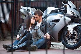 Biker Engagement Photo Motorcycle Engagement Photos Couple Photoshoot Poses Biker Love
