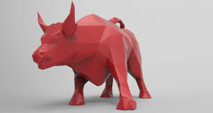 The Wall Street Bull The Original Model The Model Is Ready For 3d Printing Low Poly High Quality Low Poly 3d Model Prints Polygon Art Low Poly 3d Models