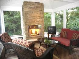 Screened Porch With Fireplace Google Search Porch Fireplace Porch Interior Fireplace Surrounds