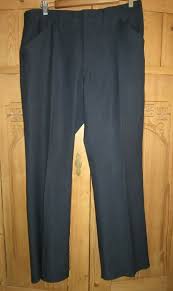 MW JC Penny's Men's Youth Navy Blue Slacks Pants 36" x 30 1/2" Unhemmed