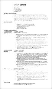 Free Contemporary Marketing Resume Templates Resume Now