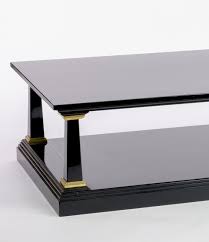 Golden leaf modern coffee table with real marble top and gold base. Maison Jansen Spectacular 2 Tiers Black Gold Leaf Coffee Table Black Forest Search Results European Antiques Decorative