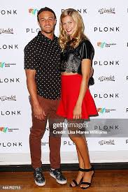 Dan Adair and Natalie Roser arrive at the PLONK media launch at... News  Photo