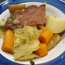 Slow Cooker Ham Potatoes And Cabbage Http Allrecipes Co Uk Boiled Dinner New England Boiled Dinner Ham Dinner Recipes