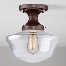 A statement pendant or chandelier will transform your home and its overall ambience. Clear Glass Schoolhouse Ceiling Light Bronze 10 Inch Fds 220 Ga10 Cl Destination Lighting