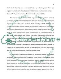 Receiving public medical assistance in minnesota means those who are residents will have access to quality and affordable care. The World Health Organization Who Essay Example Topics And Well Written Essays 2000 Words