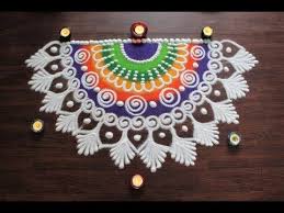 Simple And Beautiful Semi Circle Sanskar Bharti Rangoli Designs For Diwali You Free Hand Rangoli Design Sanskar Bharti Rangoli Designs Rangoli Designs Flower