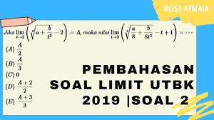 Materi trigonometri kebanyakan siswa mengatakan sulit karena teridir dari banyak teori. Pembahasan Soal Utbk Sbmptn Limit Fungsi Soal 2 Youtube