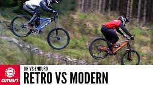 The biggest difference is that in enduro, there's a timed uphill section and no lift access to the important but not essential is a bike repair stand. Can A Modern Enduro Bike Beat A Retro Downhill Bike Youtube