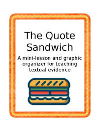 Quote sandwich examples not good: Quote Sandwich Worksheets Teaching Resources Tpt