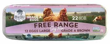 It may not seem like a big deal to some, but for this food allergic foodie.it was nothing short of a christmas miracle! Blue Sky Free Range Soy Free Grade A Large Brown Eggs 12 Ct Ralphs