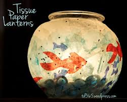 Diy Fish Bowl Tissue Paper Lanterns Paper Lanterns Diy Tissue Paper Crafts Tissue Paper Lanterns