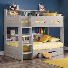 Product title elle decor queen tufted panel headboard in gray average rating: Orion Grey Oak Wooden Storage Bunk Bed Frame 3ft Single
