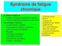 Le syndrome de fatigue chronique évolue de manière variable. Syndromes Somatoformes Fatigue Chronique Et Fibromyalgie Hyperreactivite Lymphocytaire Aux Antigenes Microbiens Et Igg Anti Aliments G Cozon Chls Cbn Heh Ppt Video Online Telecharger