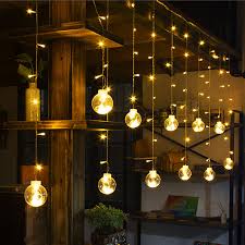 3m Globe Led Garland Starry Crystal Wishing Ball String Lights Decors For Curtains Bedroom Living Room Balcony Christmas Wedding Led String Aliexpress